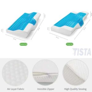 Cooling Gel Memory Foam Neck Pillow Size