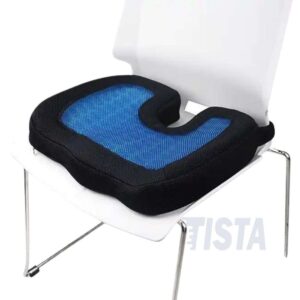 Cooling Gel Memory Foam Coccyx Cushion in Chair