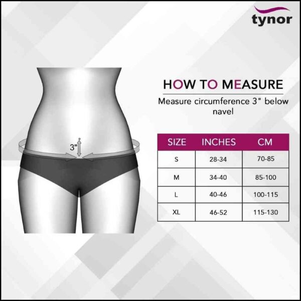 Hernia Belt Tynor A-16 Measurement