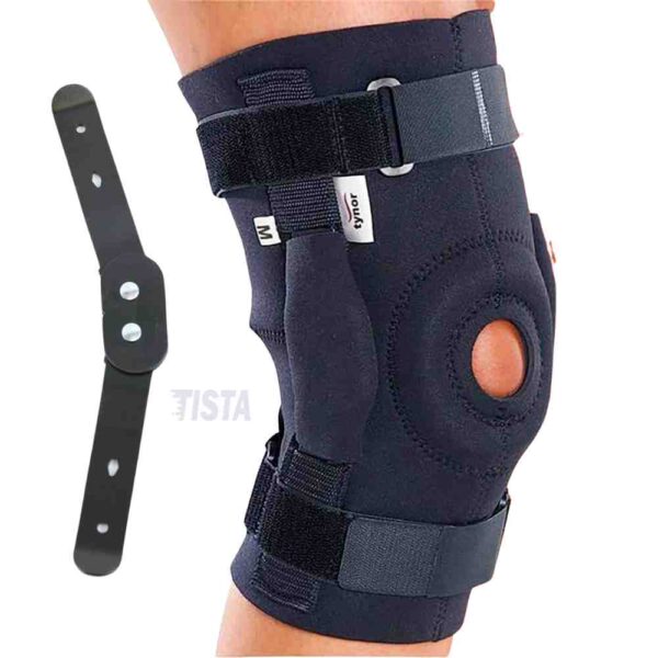 Tynor Knee Wrap Hinged (Neoprene) J-15 Wearing in a knee