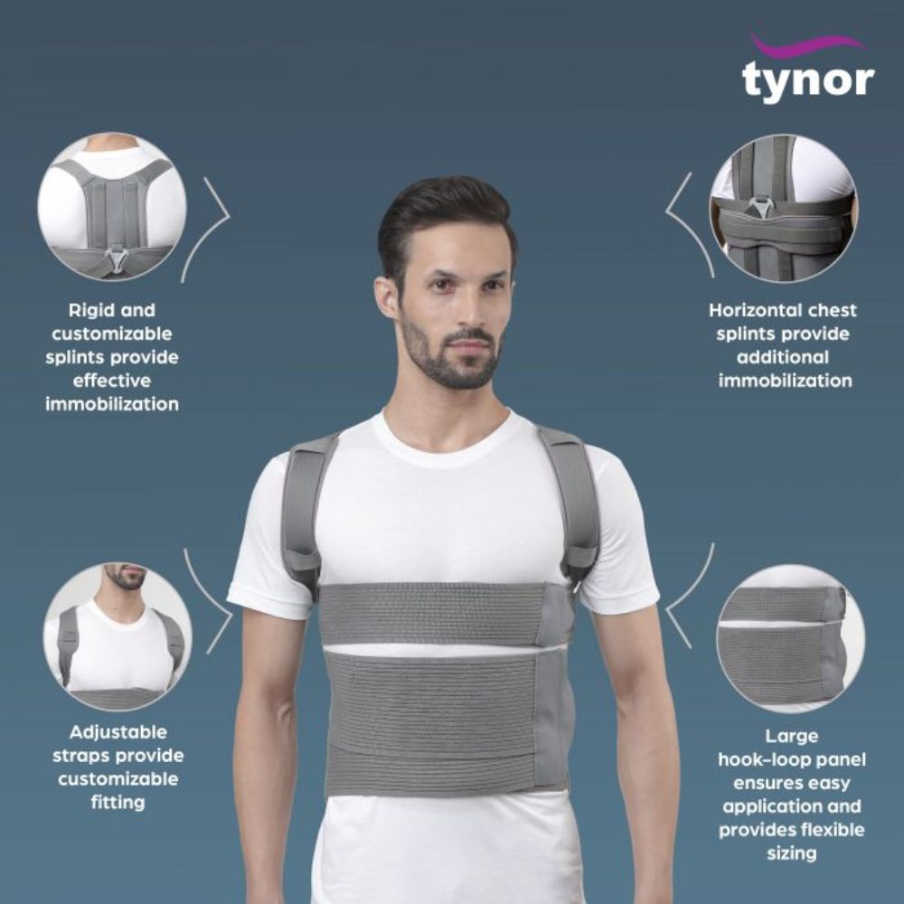 Tynor Posture Corrector (A33) for correct posture during daily activities  and higher comfort. 