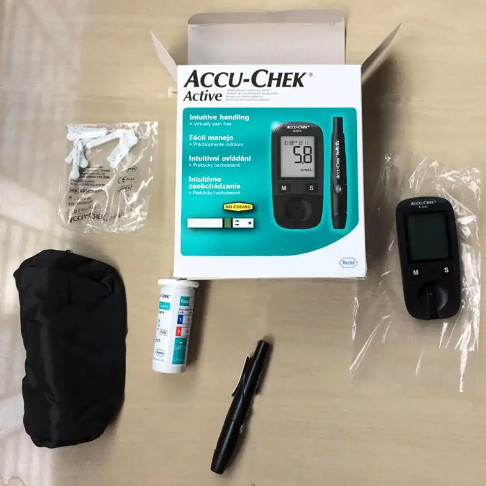 Accu Chek Active Diabetes Test Machine Full Set