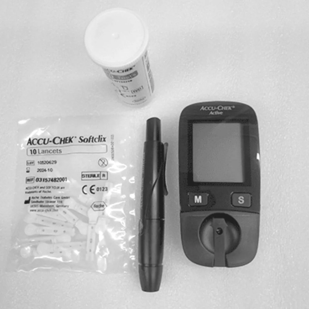 Accu Chek Active Glucometer with Softclix Set Real Picture