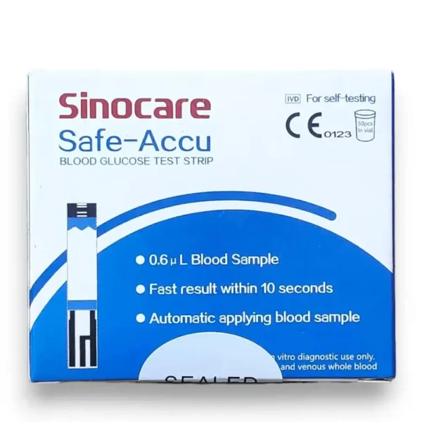 Sinocare Safe Accu Glucometer Test Strips Main